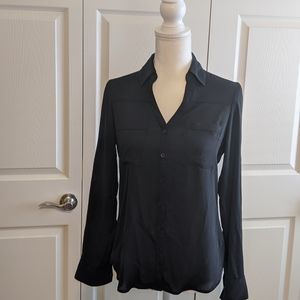2/$22 Like New Express Black Longsleeve Blouse